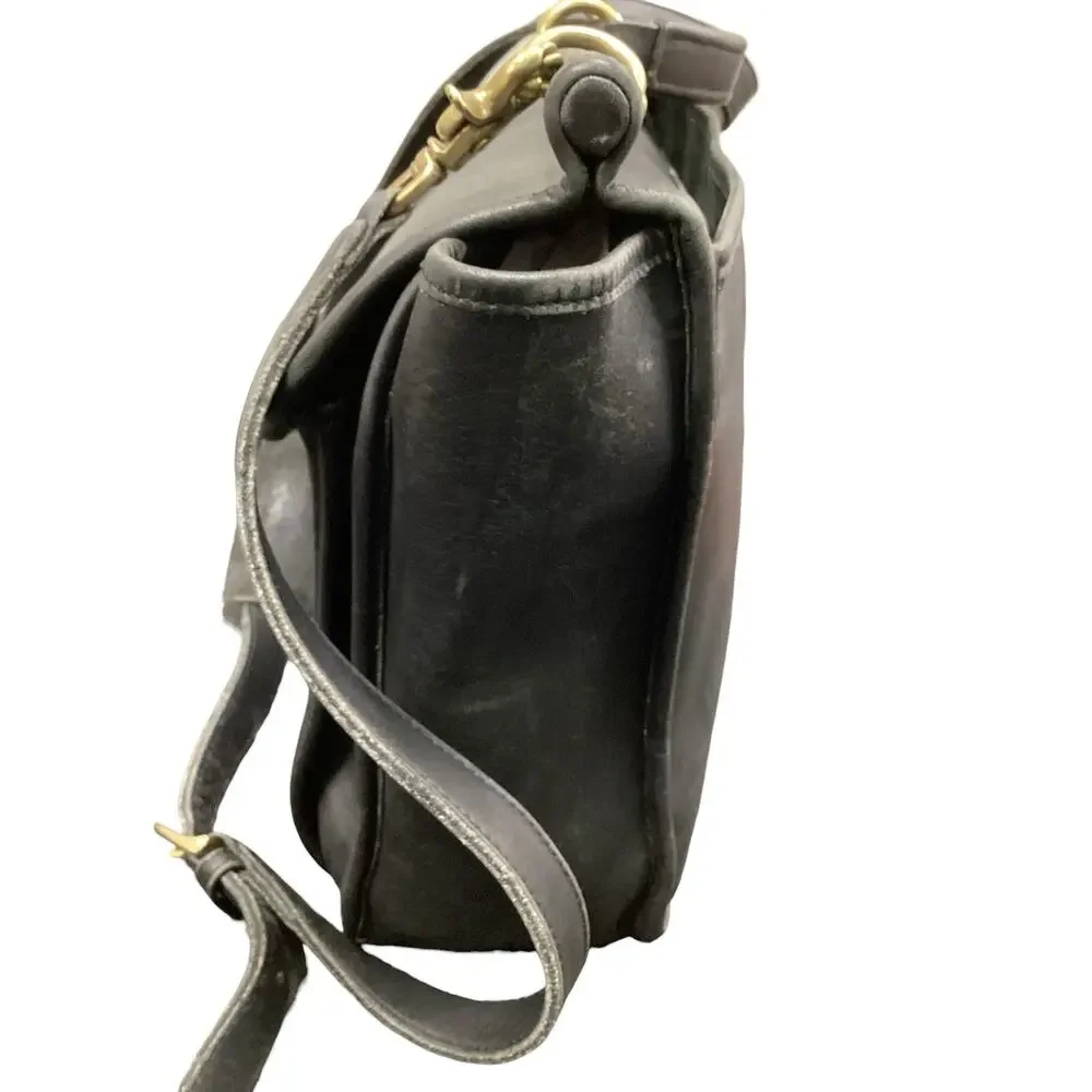 Vintage Coach Bag Men’s Metropolitan Brief 1970’Genuine Leather Twist Lock Black